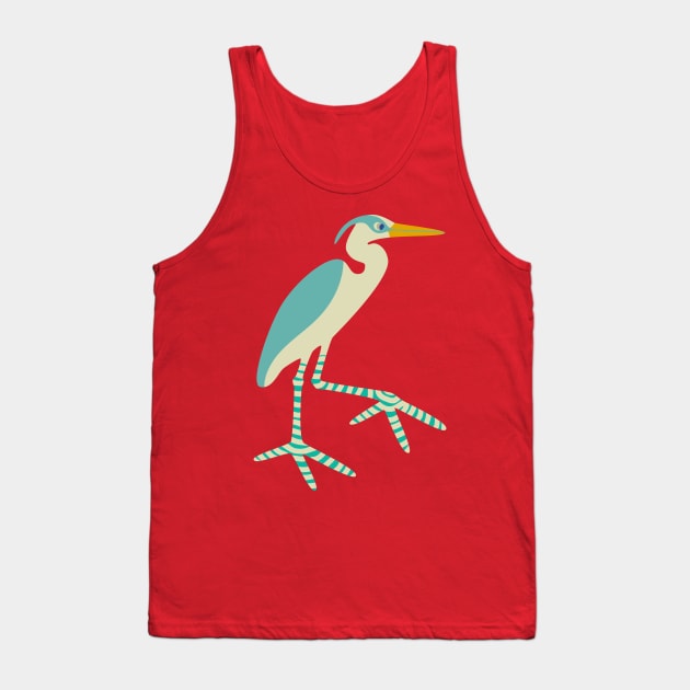 GREAT BLUE HERON Coastal Ocean Sea Bird with Big Feet - UnBlink Studio by Jackie Tahara Tank Top by UnBlink Studio by Jackie Tahara